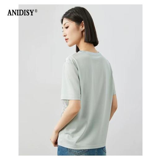 国风轻奢19mm重磅真丝提花圆领上衣 商品图4