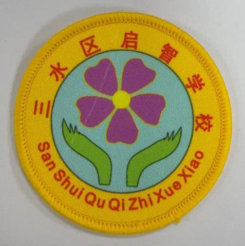 通版佛山市三水区启智学校包边校徽服布标姓名贴章可缝烫现货发51 商品图0