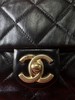 CHANEL香奈儿 CF 23S 金币款菱格纹链条 小羊皮 翻盖包手提单肩斜挎包 小号 女款 黑色 商品缩略图7