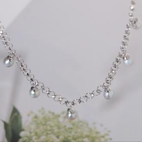 【甄珠贝】akoya真多麻色 4-5mm ji光无暇 仙女项链，可以和手链组一套搭配 925纯银配件