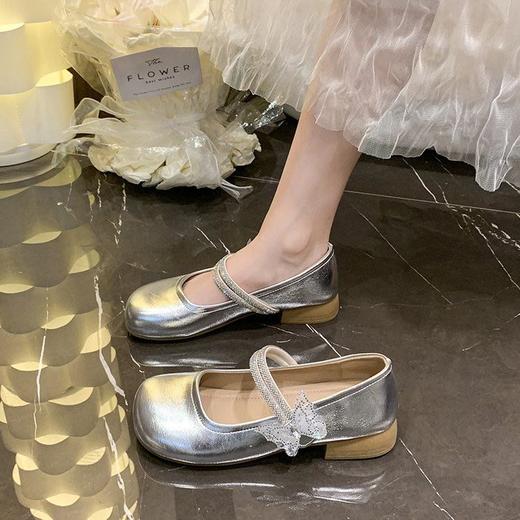 【YW】无忧购法式水钻玛丽珍鞋平底浅口一脚蹬复古配裙子单鞋617（截单后3-5天发货） 商品图2