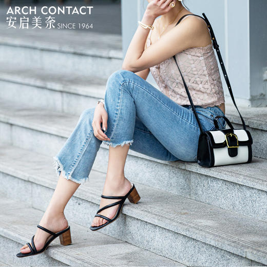 ARCHCONTACT安启美奈Z字带高跟凉鞋【52156】 商品图7