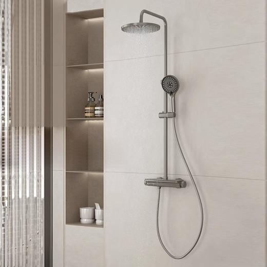 海尔花洒L3322 置物主体 净铅水路 易洁钢化玻璃 五档手持 商品图2