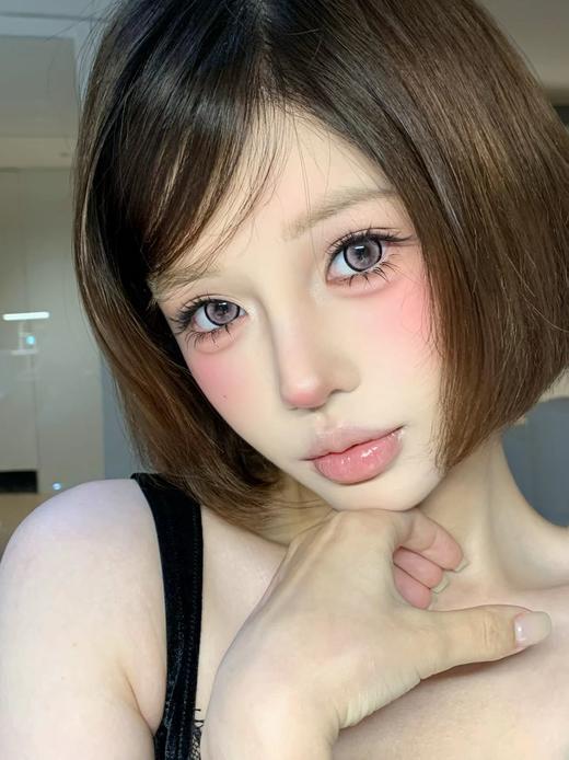 【半年抛大直径】OCEAN GIRL- 甜心喵喵蓝粉14.5mm【半年抛0-800度 无525/575 】 商品图1