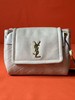 SAINT LAURENT圣罗兰 YSL nolita 古铜色金属配件金属联结字母标志 菱格纹羊皮革 单肩斜挎包 迷你 女款 白色 商品缩略图1