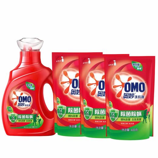 奥妙 除菌除螨洗衣液1kg+400g*3袋 OMZ601 商品图0