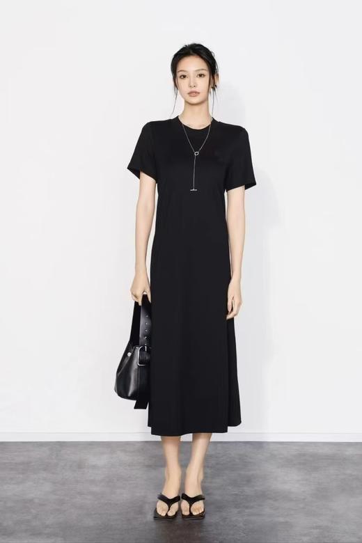 100%罗马天丝美洋同款显瘦小黑裙 商品图1