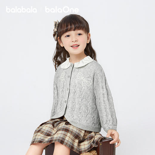 巴拉巴拉balaOne宝宝外套女童上衣儿童2025新款秋装甜美百搭刺绣★ 商品图2