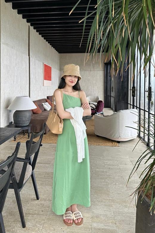 SUMMER & SAGE 不规则纯色吊带连衣裙 20910 商品图4