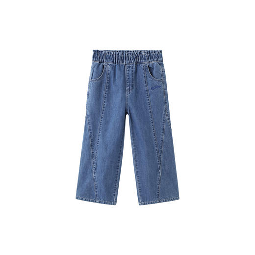 【商场同款】英氏儿童裤子四季女童复古牛仔裤纯棉中大童女宝长裤 商品图4