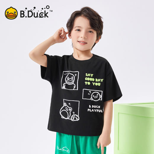 【冰感】B.Duck小黄鸭童装夏季短袖T恤105-150 BF2501028
 商品图1