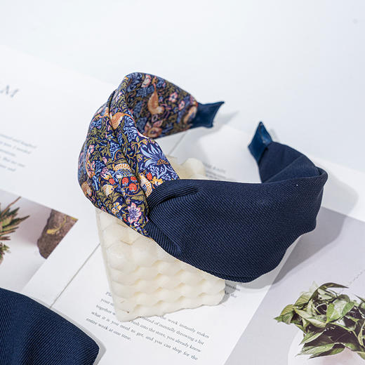 V&A博物馆威廉莫里斯系列草莓小偷拼色扭结发箍-蝴蝶结发圈 商品图3