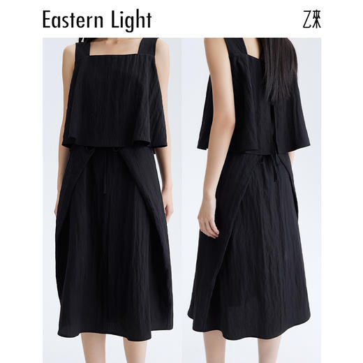 Eastern Light乙来 简约系带方领中长款无袖连衣裙 商品图4
