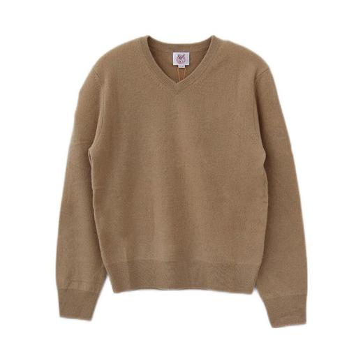 鹿王 女V领平针羊绒套衫 912390703 商品图3