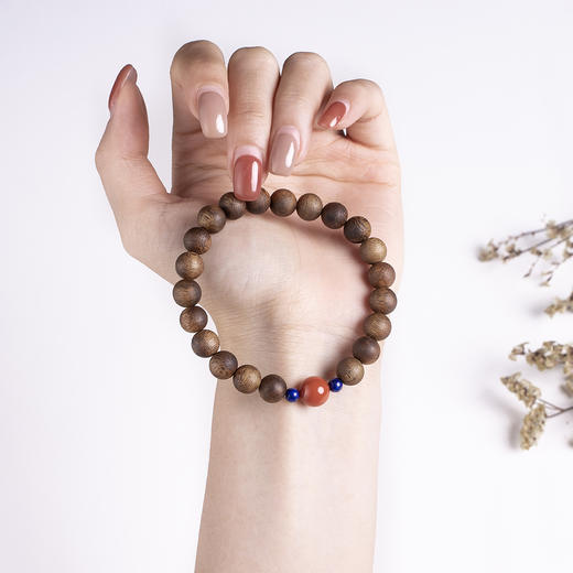 xy0412沉香+南红青金石手串 商品图6