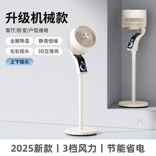 【智能语音遥控空气循环扇】2025新款电风扇家用轻音落地扇卧室大风力 商品图4
