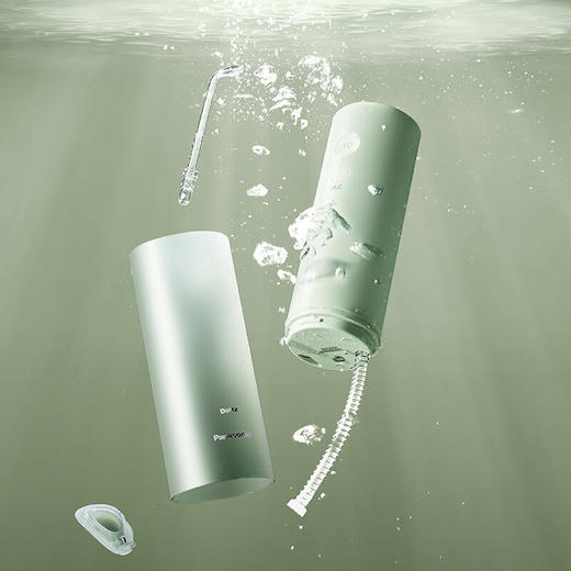 松下（Panasonic）冲牙器洗牙器水牙线超声波洁牙器小巧便携式牙齿冲洗器生日礼物送男友送女友DJ43绿粉_qb 商品图5
