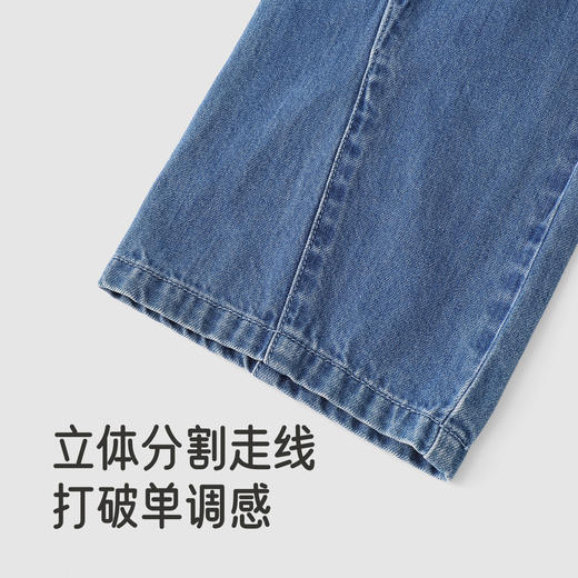 【商场同款】英氏儿童裤子四季女童复古牛仔裤纯棉中大童女宝长裤 商品图3
