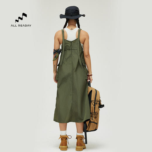 AllReaday新奇天吊带连衣裙女城市户外2025新款春夏运动休闲裙子WM24SSPD01 商品图3