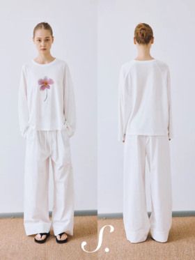 shyshystill/shy202502008/宽松休闲圆领白色罩衫