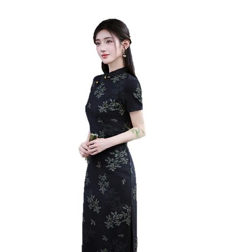GX现代改良新中式中长款修身旗袍2025夏季新款年轻女士日常可穿旗袍 商品图4