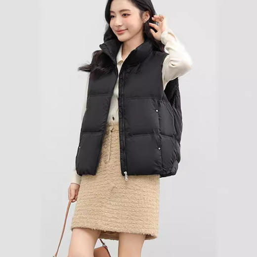 反季清仓！2025年春季新款短款马甲轻薄立领百搭休闲坎肩外穿马夹白鸭绒外套！ 商品图2