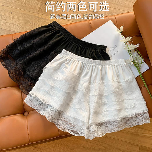 【19.9抢❗五层蕾丝安全裤】超显腿细显腿长啊，优质蕾丝面料不易勾丝，可爱俏皮舒适不勒，防走光可外穿夏季冰丝不卷边遮挡三角区打底短裤QQ 商品图3