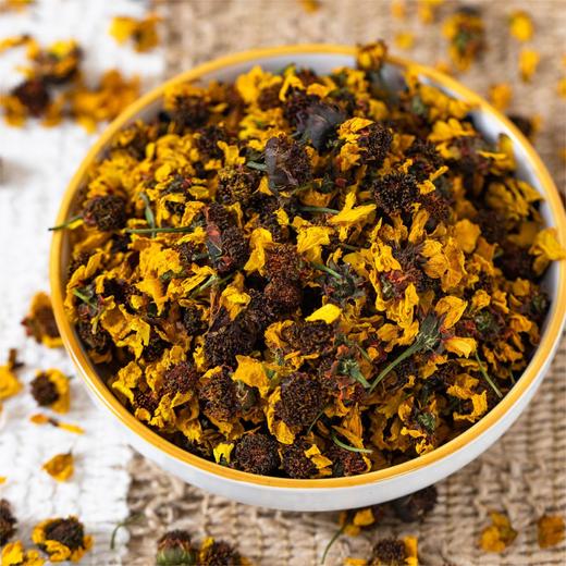 天山昆仑雪菊 | 昆仑雪域高山冰川水灌溉 入口清甜回甘解腻 汤色清澈透亮琥珀色 纯手工采摘 自然晾晒 商品图6