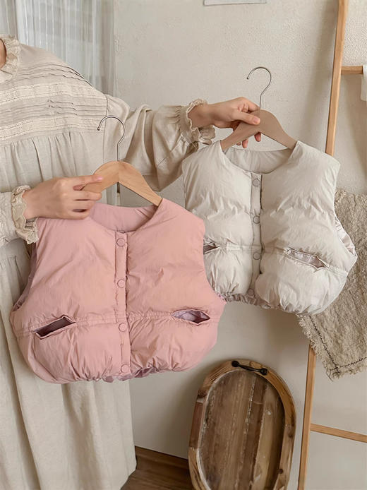 反季清仓 童洛可棉衣马甲秋冬潮流童装洋气羽丝外套 商品图4