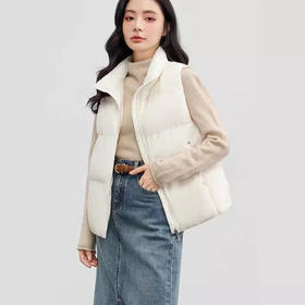 反季清仓！2025年春季新款短款马甲轻薄立领百搭休闲坎肩外穿马夹白鸭绒外套！