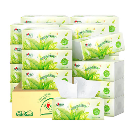 心相印 茶语经典3层100抽18包S码（新老散提箱随机）ADA00894-18B 商品图0