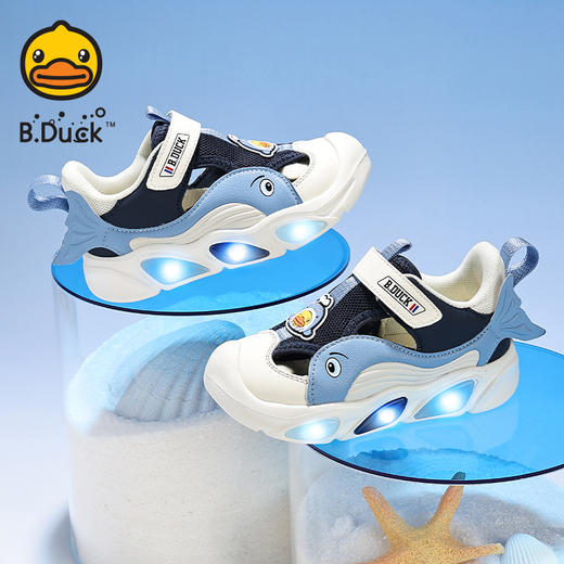 B.Duck小黄鸭童鞋夏季儿童运动鞋24-30 B1686812 商品图4