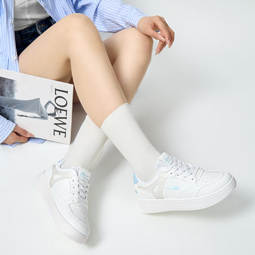 回力小白鞋女2025夏季新款爆款休闲运动鞋子女鞋拼色厚底百搭板鞋WXY-L349L 商品图6