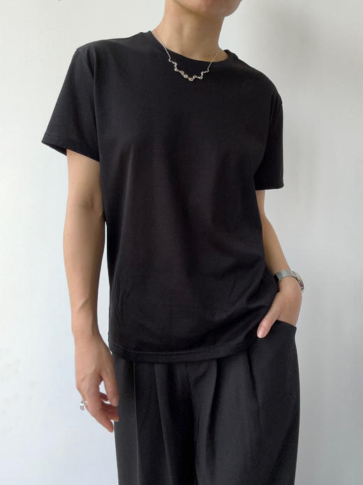 THEHOYAN｜TH2505  05 SHAN T-shirt  SHAN匹马棉正肩短袖 [  黑 ] 商品图2