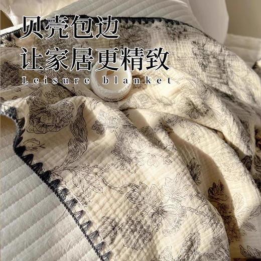 全棉绉绉纱毛巾被夏季办公室午休午睡毛毯空调小毯子沙发盖毯 商品图3