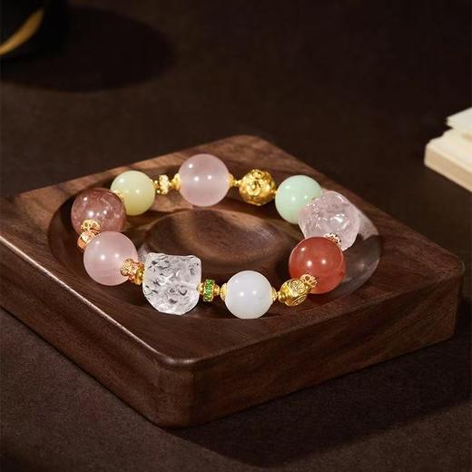 【故宫饰品】多宝事事如意手串和田玉水晶南红翡翠手链生日礼物女生 商品图1