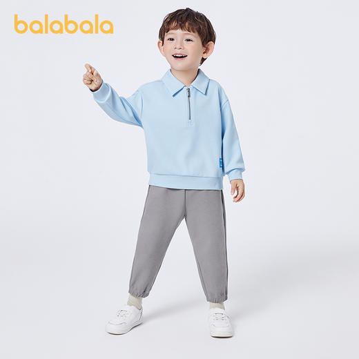 巴拉巴拉儿童套装男童女童宝宝长袖2件套2025新款秋运动休闲舒适 商品图2