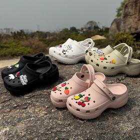【送鞋花】英国SACHA夏季女款云朵款厚底洞洞鞋EVA软底防滑外穿拖鞋凉鞋BTHY-0327