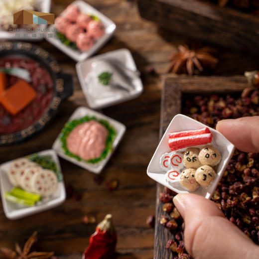 成都博物馆【仿真食物火锅树脂3D立体磁吸冰箱贴套装】博物馆文创礼物 商品图2