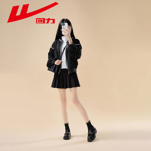 回力乐福鞋女鞋2025夏季新款jk单鞋英伦风玛丽珍黑色厚底小皮鞋女WXP(WZ)-1520 商品图7