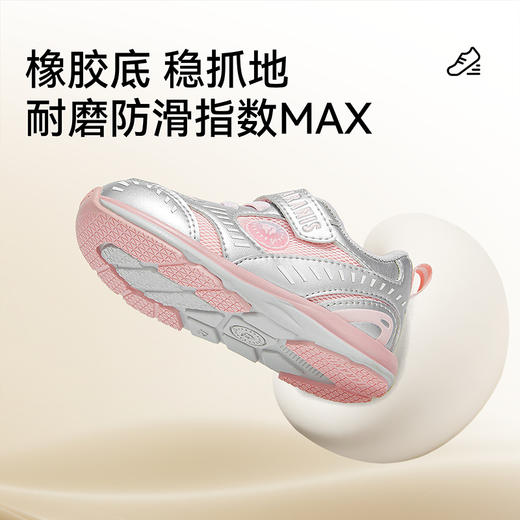 泰兰尼斯秋季新款童鞋轻盈软底运动鞋网布透气学步鞋女童鞋机能鞋 T01T5C6553 商品图3