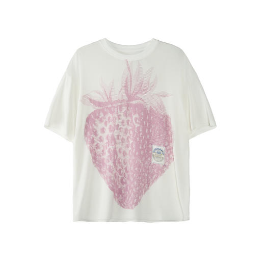 谜底印花T恤短袖女2025夏季新款休闲百搭宽松圆领上衣257MT7787 商品图4