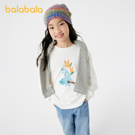 巴拉巴拉童装女童长袖t恤儿童秋装大童印花甜美舒适洋气休闲上衣 商品图2