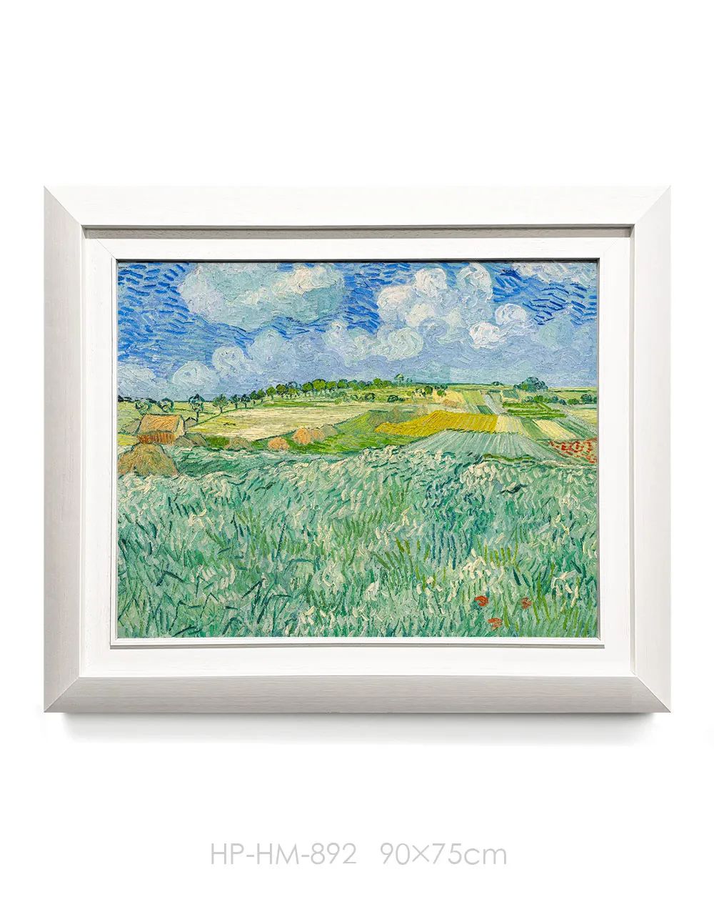 伽罗 JALO 印象派挂画-《奥维尔的雨云》（白框）-下单后2个工作日内发货