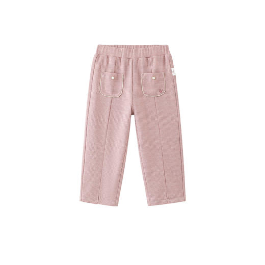 【商场同款】英氏儿童裤子春秋女童长裤千鸟格微喇叭裤女宝裤子 商品图4