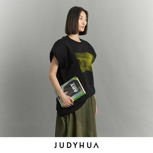 JUDYHUA 苏醒系列落肩圆领T恤 商品图1