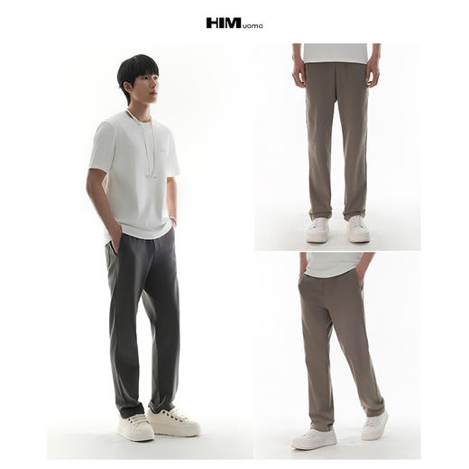 HIM漢崇 潮流舒适抽绳松紧裤腰日常百搭运动宽松休闲裤 2026春季 商品图3