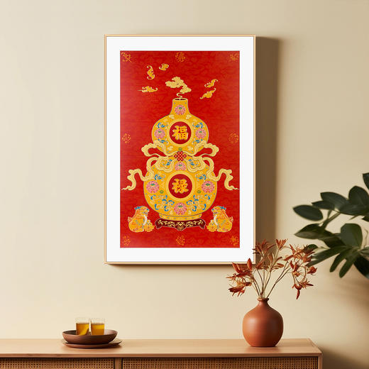 五福临门 铜雕艺术画 商品图1