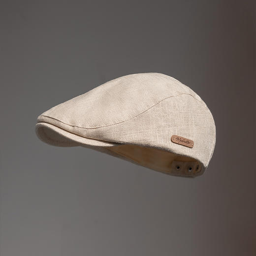 BY378 疯帽子 老钱风棉麻前进帽时尚休闲透气显脸小鸭舌帽子女RJ011 商品图0