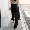 谜底极简西装裤女2025秋季新款通勤风高腰宽松阔腿长裤257MK7714 商品缩略图2